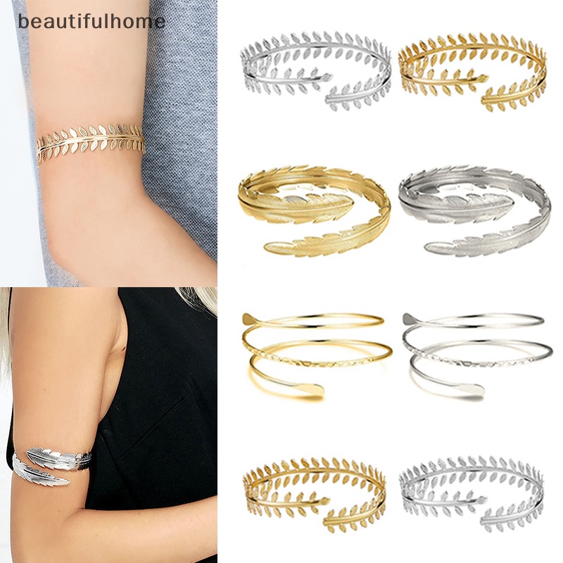 {beautifulhome} Gelang Lengan Fashion Untuk Wanita Perempuan Mental Terbuka Upper Arm Bangle Bracelet Sederhana Adjustable Armlet Armband.