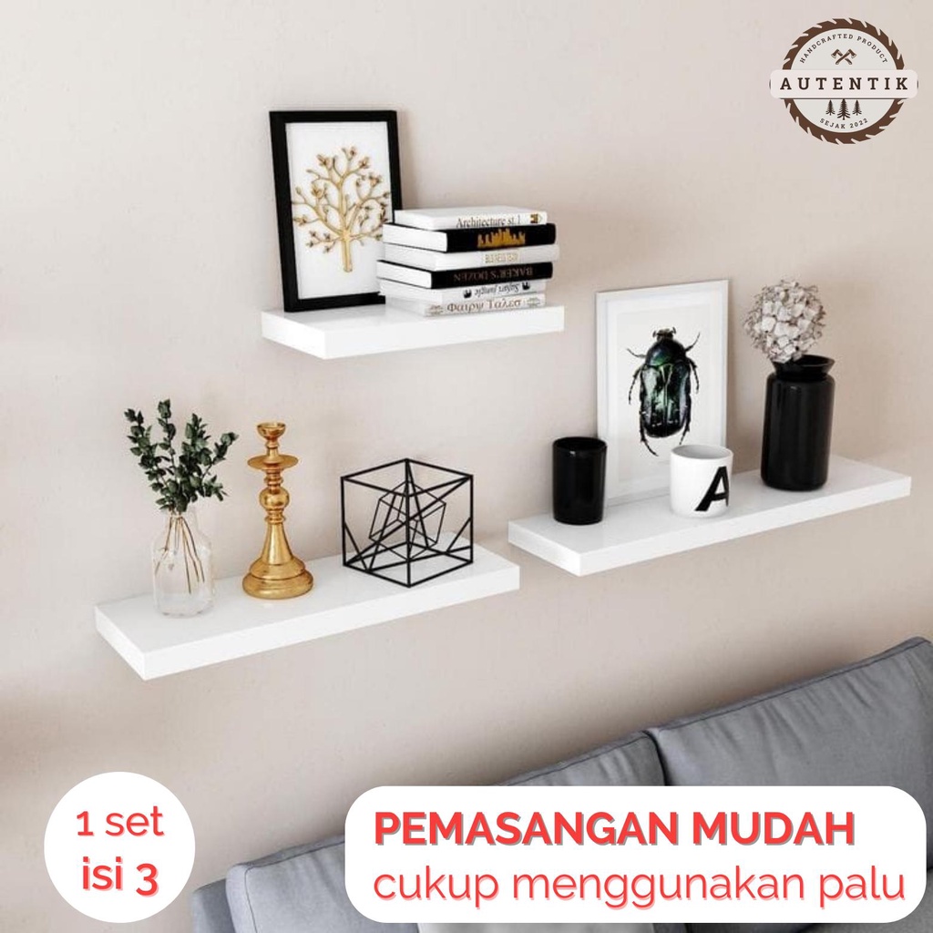Ambalan Dinding Melayang Gantung Dekorasi Ruangan Kamar Hiasan Aesthetic 1 Set