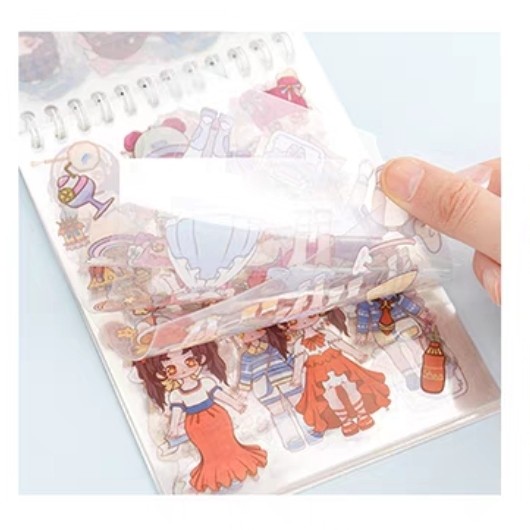 Buku Stiker Binder MOMO Sticker Korea PET Diary Anime Kartun Murah Harga Grosir Termurah