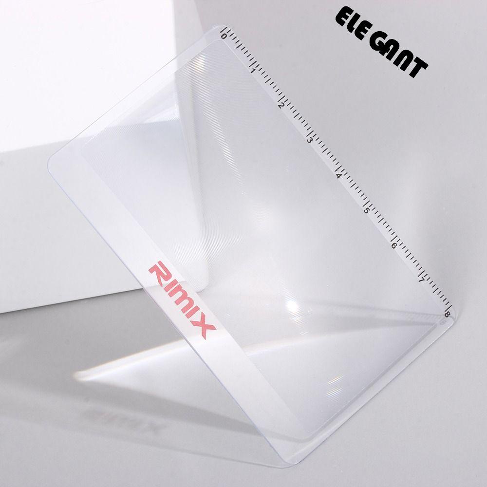 [Elegan] Kaca Pembesar Kartu Portable Dengan Skala Kartu Kredit Magnifier Lensa Kacamata Optik Hd Cermin Baca