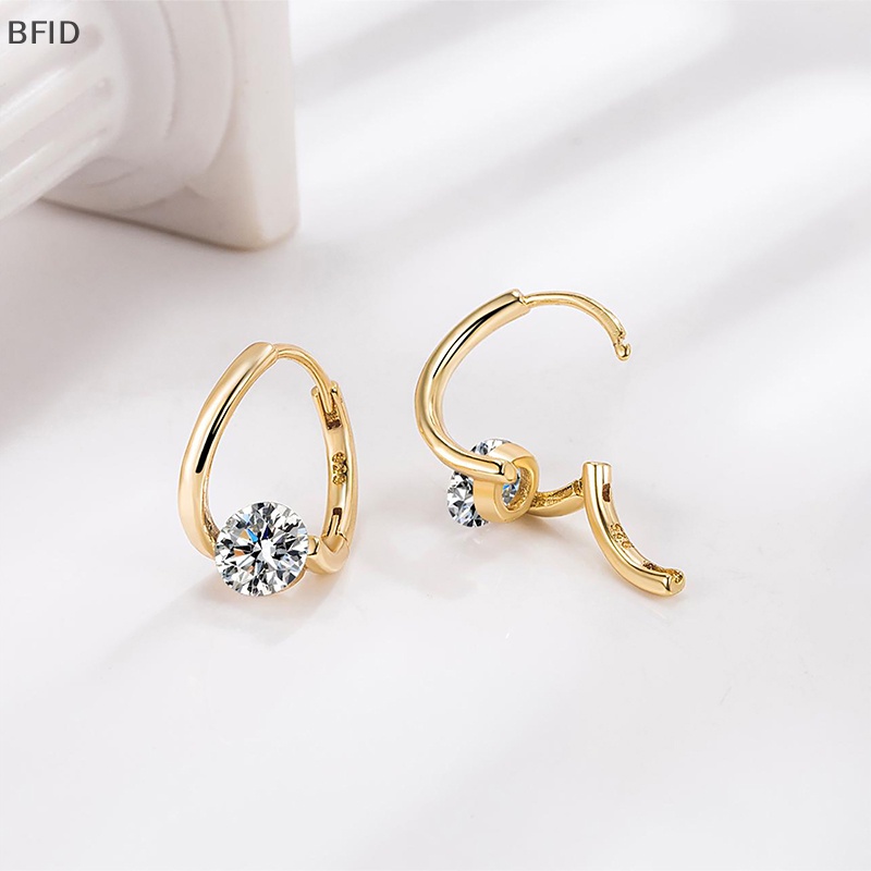 [BFID] 1pasang Anting Zirkonia Sederhana Untuk Wanita Perempuan Gaya Korea Halus Chic Perhiasan Earings Fashion Cahaya Mengkilap Telinga Stud [ID]