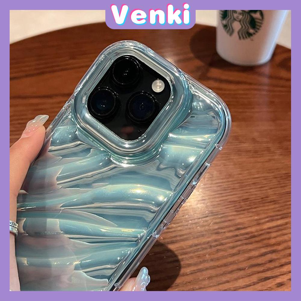 VENKI - Untuk iPhone 11 Case Laser Reflektif Bening Phone Case TPU Soft Shell Airbag Sederhana Multicolor Tahan Guncangan Kompatibel dengan iPhone 13 Pro max 12 Pro Max 11 xr xs max 7 8Plus