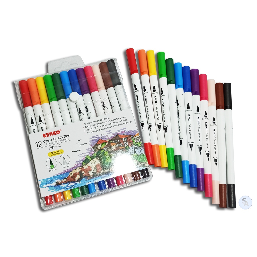

KENKO - Dual Tip 12 Color Brush DBP-12 - Set