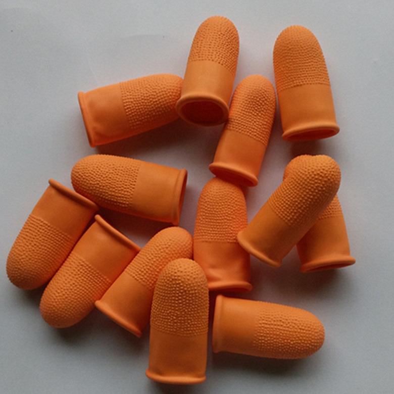 FINGER COAT 100PCS FINGER COTS KONDOM JARI KARET ORANGE