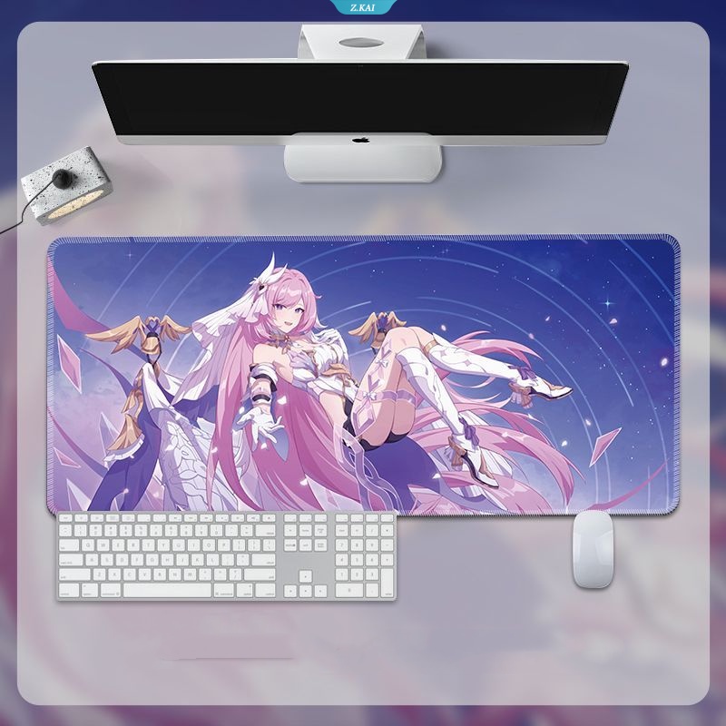 Alas Mouse Karakter Anime Honkai Impact3 Elysia Kiana Kaslana Bronya Zaychik Herrscher of Sentience Binary Alas Mouse Besar Anak Perempuan Desktop Mat Mouse Desk Pad [ZK]