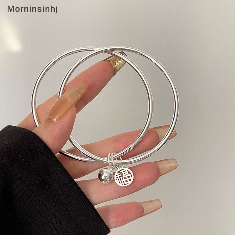 Mornin Fashion Fu Karakter Gelang Cincin Ganda Dengan Bell Ins Gaya Good Luck Gaya Korea Bangle Untuk Wanita Gadis Pesona Perhiasan Hadiah id