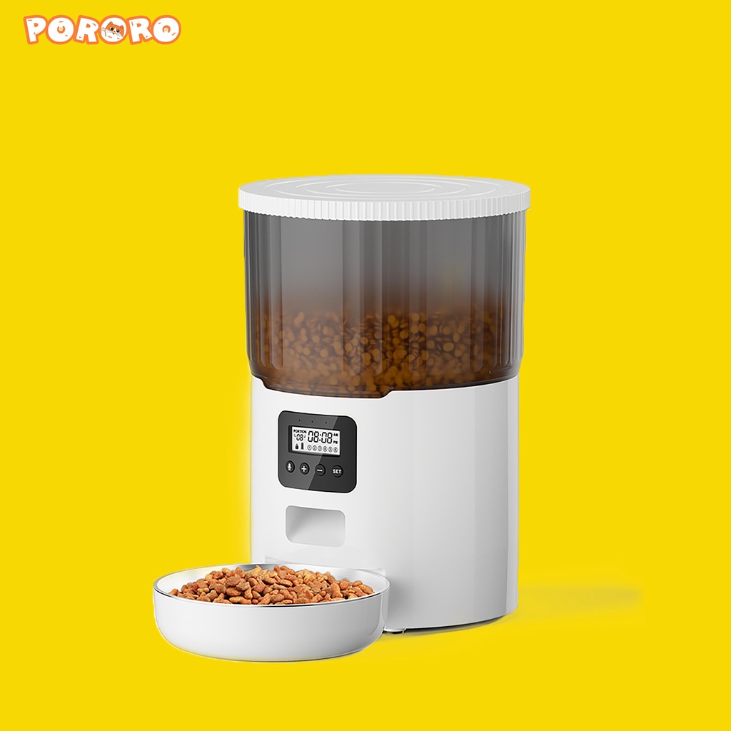 PORORO - Automatic Pet Feeder Tempat - Makan Hewan Peliharaan Otomatis Food Dispenser 4L -