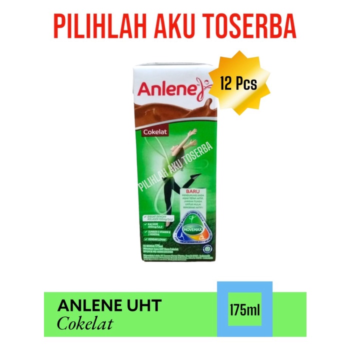 Susu ANLENE CHOCOLATE COKELAT 175 ml - ( HARGA 12 pcs )