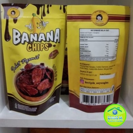 

Banana Chips Rasa Coklat Lumer 100gr Cemilan Enak Bergizi Harga Ekonomis