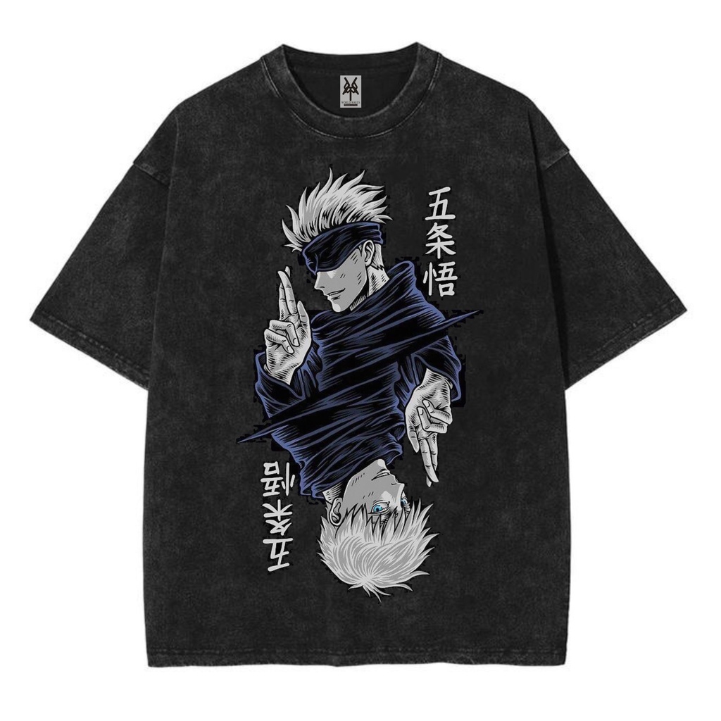 Kaos oversize gojo satoru washed washing vintage tee