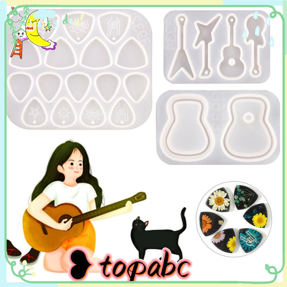 TOP Cetakan Pick Gitar Flexible DIY Silicone Plectrum Mold