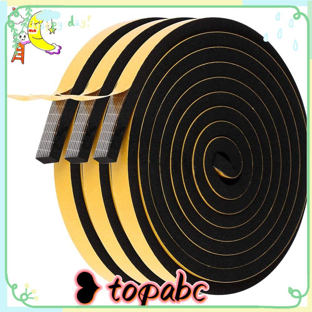 TOP 3roll Foam Seal Tape Panjang 6.6Ft 1/2inch Lebar Busa Peredam Angin Dan Panas Weatherstrip