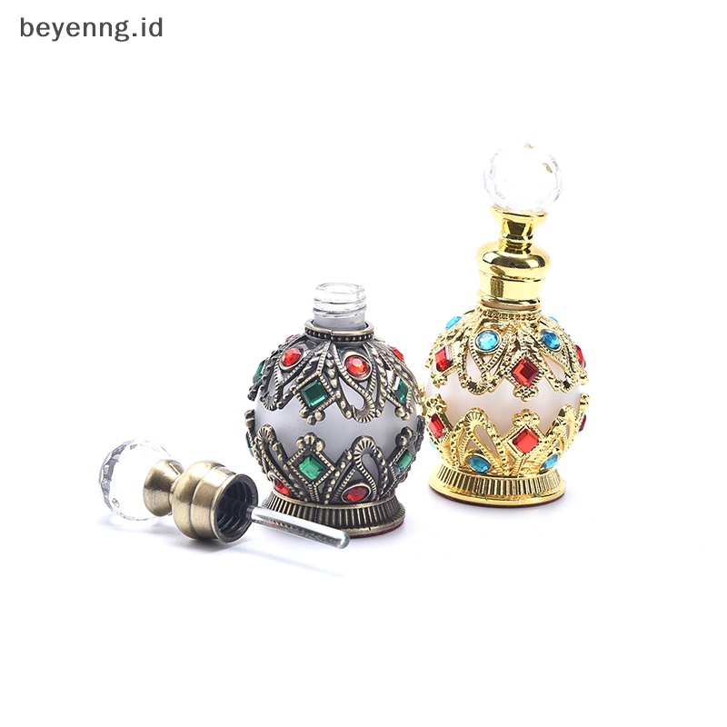 Beyen 1X Vintage Metal Bottle Arabian Style Botol Kosong Isi Ulang Wadah ID