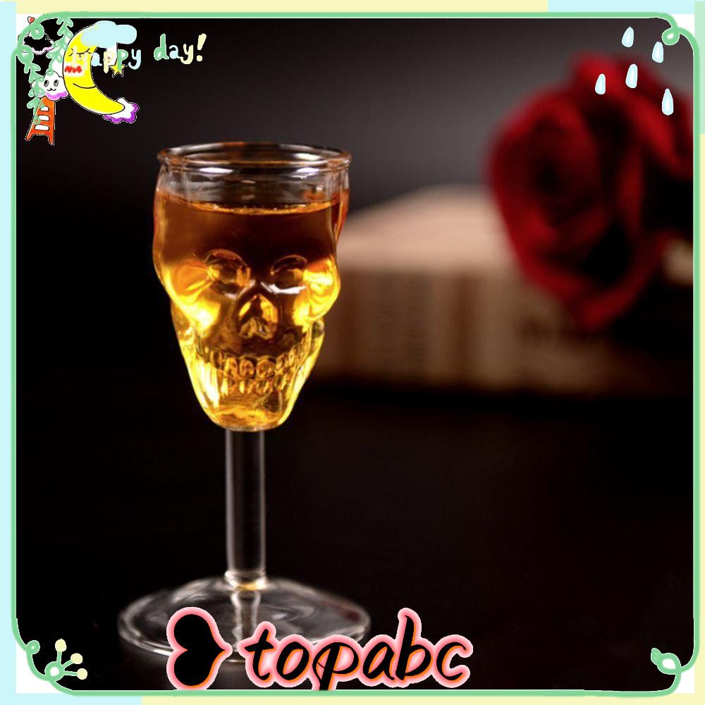 TOP Skull Cup Kitchen Wine Bar Decor Botol Minum Cocktail Aksesoris Tinggi Botol Tengkorak Kaca