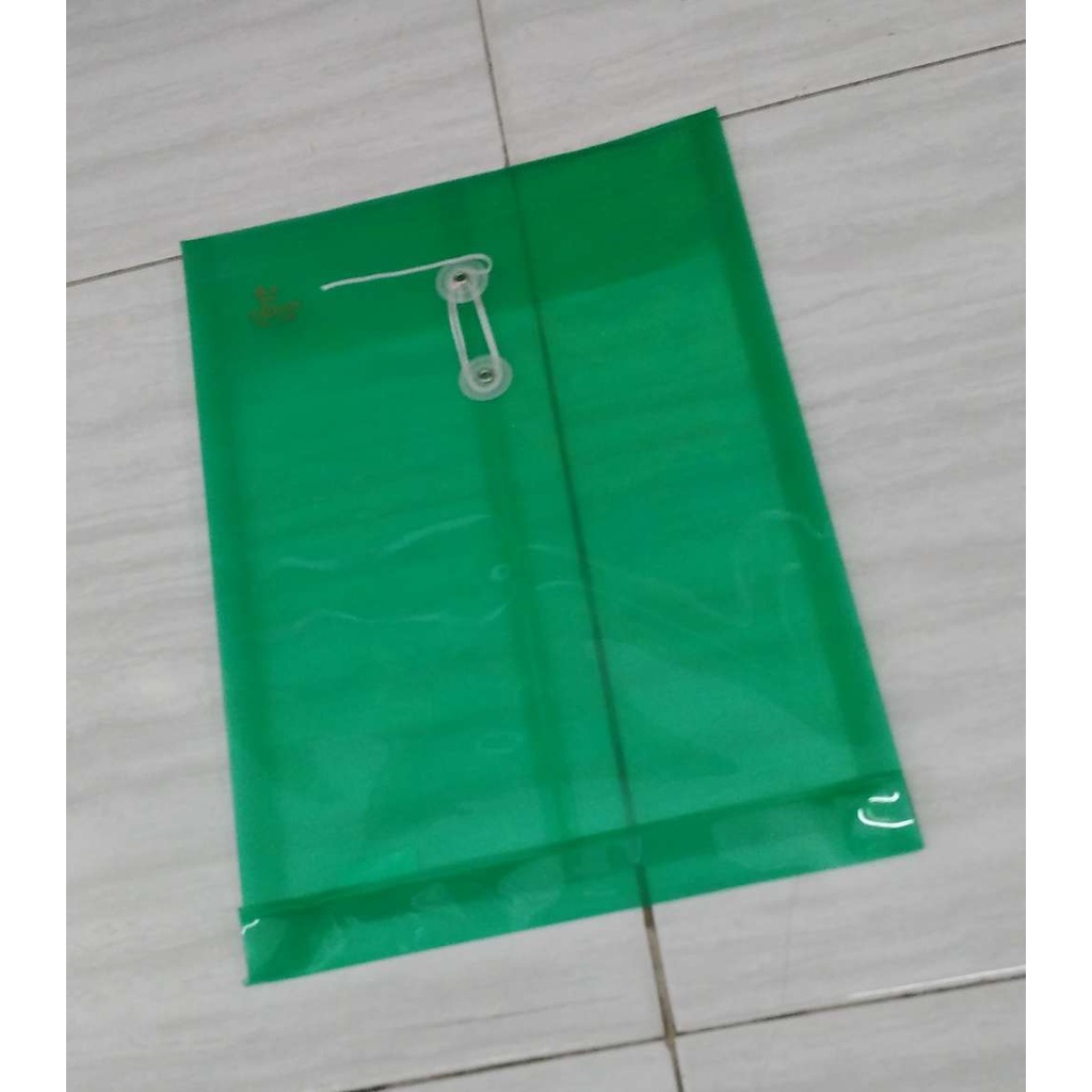 MAP PLASTIK TALI KANCING HIJAU .pk.