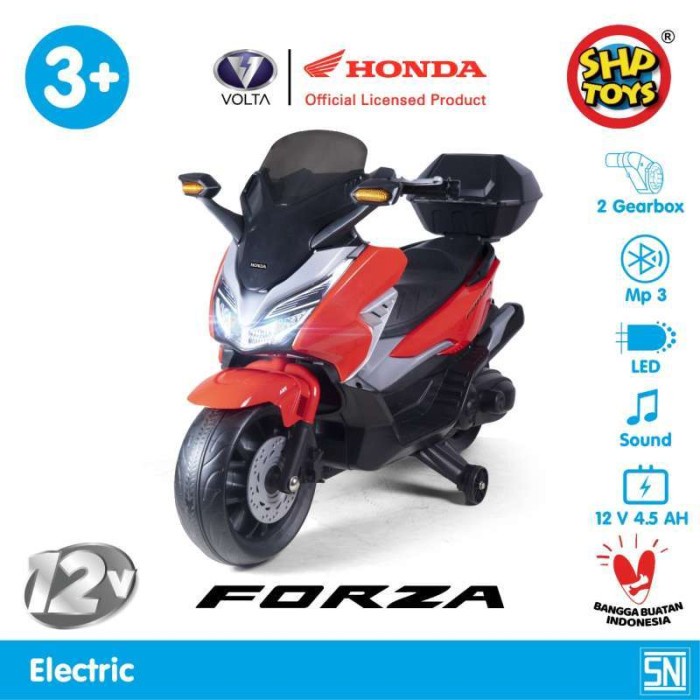 Mainan Anak Motor Aki Volta 5055 Honda Forza 12 Volt 2 Gearbox Murah - Merah