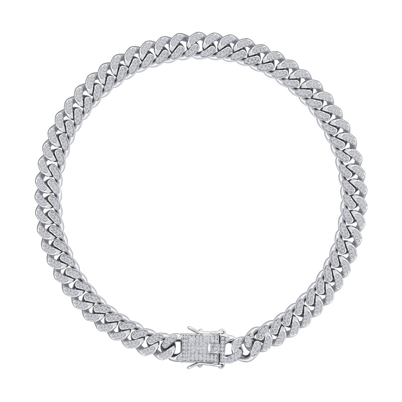 Kalung Kuba Perempuan Gaya Baru Trendi ins Hip Hop Cahaya Desain Niche Mewah Merasakan Rantai Klavikula Eropa Amerika Laki-Laki