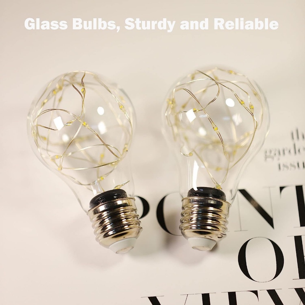 DSM HC Set Lampu Meja Bohlam LED Tumbler Kawat Vintage Lampu Tidur Malam dengan Garis Kepala Lampu E27 Soket Lampu Kursi Lampu Meja Bar Kafe Ruang Tamu Aeshtetic