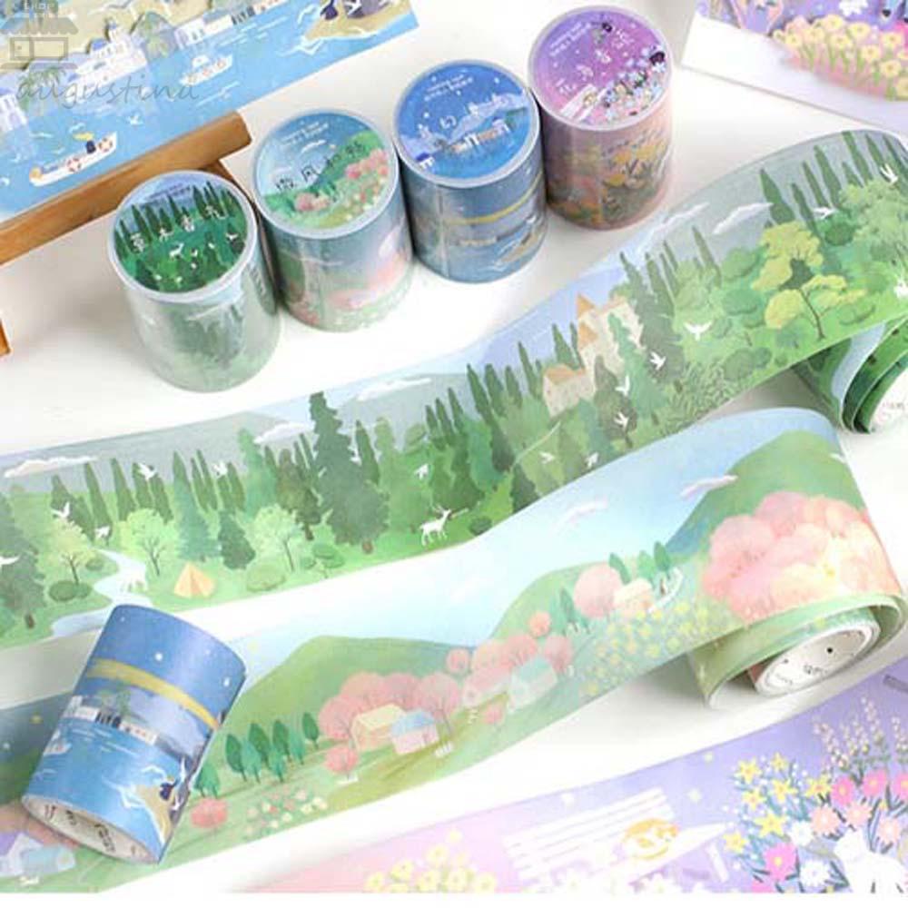 AUGUSTINA Tapes Stiker DIY Masking Stiker Scrapbooking tape Perekat Kaset Hand Rekening tape