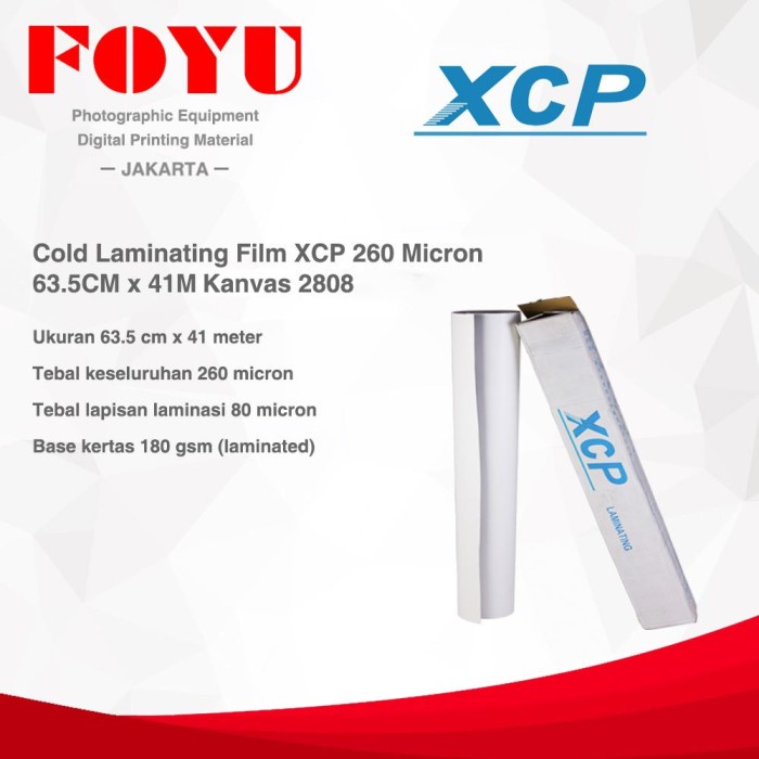 

Plastik Laminating Cold XCP Roll 63.5 cm x 41 M Kanvas Canvas 2808