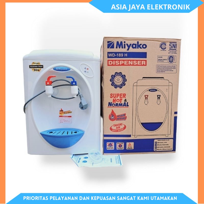 MIYAKO Dispenser Air Panas Dan Normal WD 189 H 100%Original Garansi Resmi