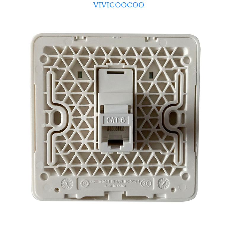 Panel Soket Komputer Tipe VIVI 86kabel CAT6 Module RJ45 Stopkontak Antarmuka