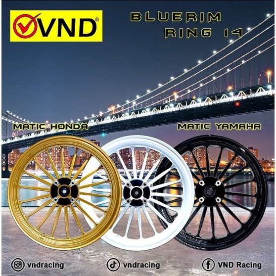 VELG Bintang VND Bluerim Palang 18 Motor Vario 125 Warna Gold