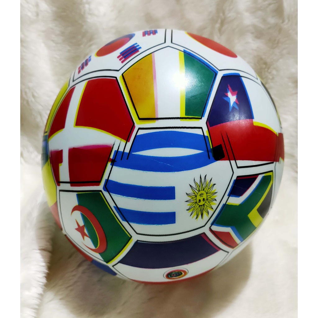 Mainan Anak Bola Karet Motif Bendera / Mainan Football