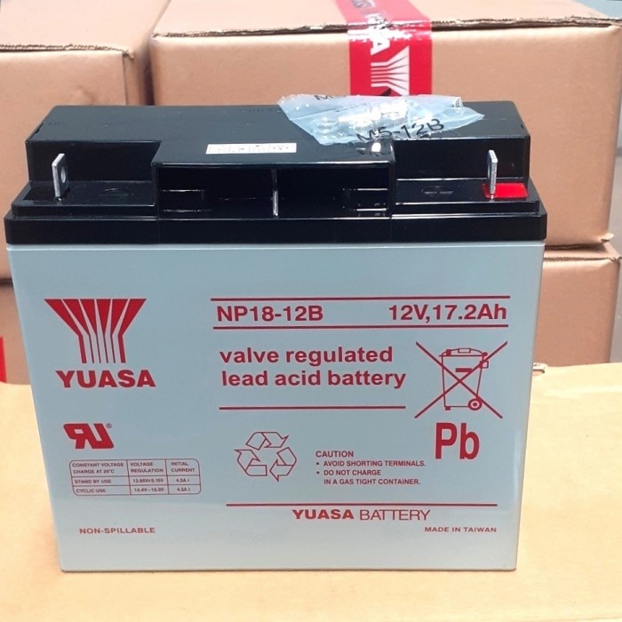 Battery VRLA Aki Yuasa NP18-12B Baterai Original Yuasa 12V 17.2Ah