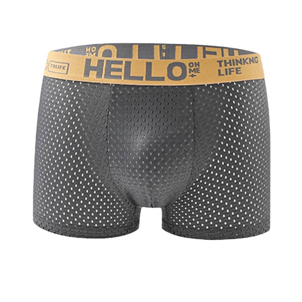 Yagoo - Boxer Pria Dewasa Celana Dalam Pria Sutra Es Musim Panas Boxer Pria Fashion CD77