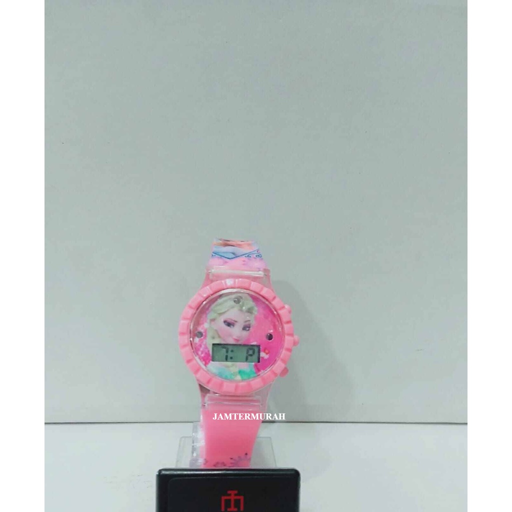 JAM TANGAN ANAK PEREMPUAN DIGITAL MUSIK LAMPU KARAKTER FROZEN 845