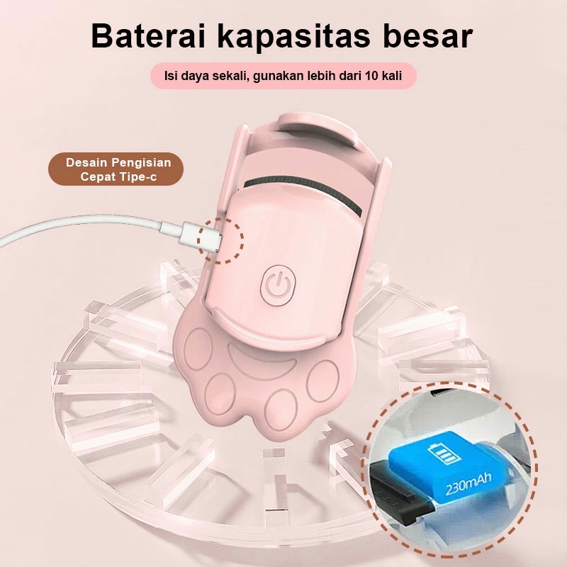 Alat penjepit bulumata Listrik 2 roda gigi Dapat mempertahankan tampilan bulu mata yang tahan lama selama 24 jam Electric Eyelash Curler Big Eye Curling Long-lasting Hold Penjepit Bulu Mata Ele