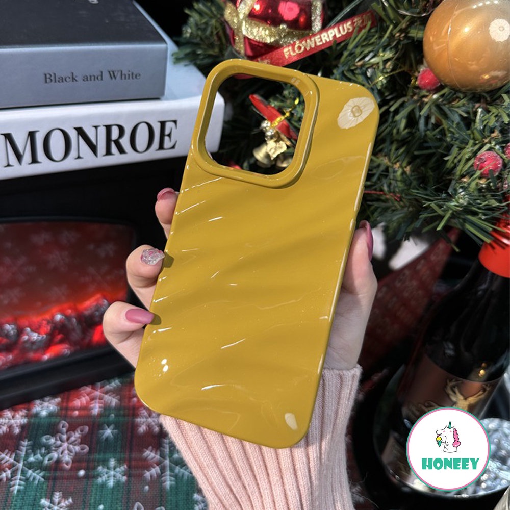 Luxury Retro Gloss Water Ripple Wrinkles Art Shell Phone Case for IPhone 14 13 12 11 Pro Max 14 6/7/8Plus SE Cute Sweet Girls Cover