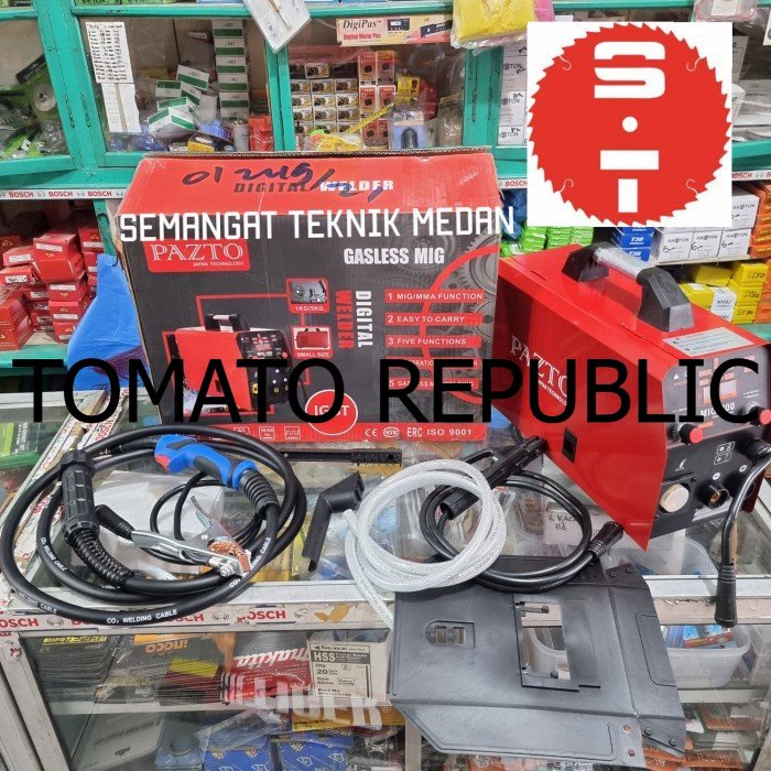 Murah MIG-200 MESIN TRAFO LAS MIG STAINLESS MMA TANPA GAS CO2 200A PAZTO GHI475