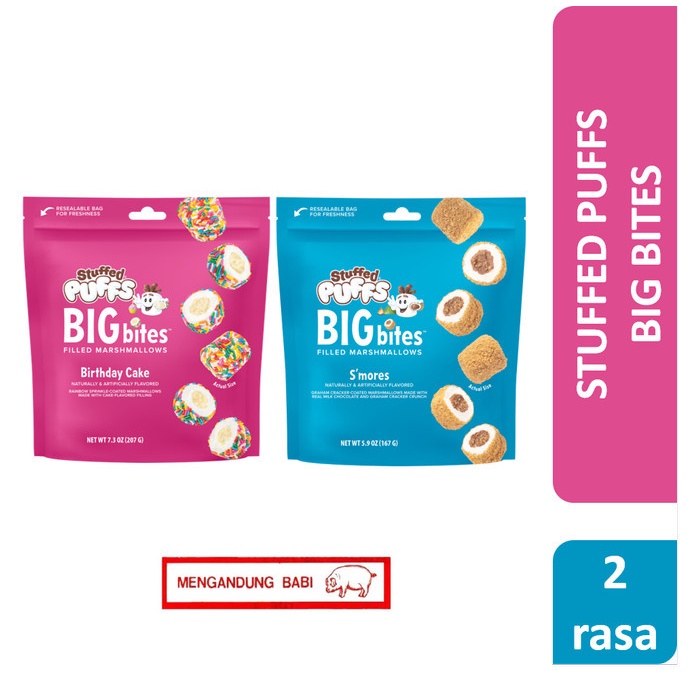 

Stuffed Puffs Big Bites Filled Marshmallows - impor usa (NON HALAL)