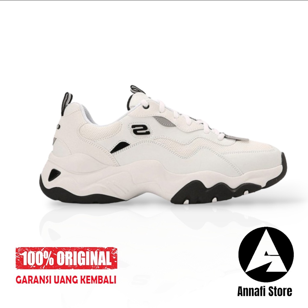 SEPATU SNEAKERS PRIA SKECHER D'LITES 3.0 CATCH A VIBE 237152-WHT- WHITE