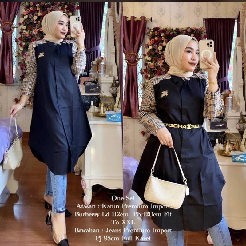 TUNIK KOMBINASI KOTAK BB