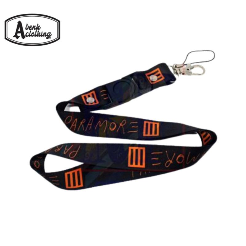 

TALI LANYARD PARAMORE GANTUNGAN KUNCI/GANTUNGAN ID CARD/GANTUNGAN HP/GANTUNGAN FLASHDISK hitam