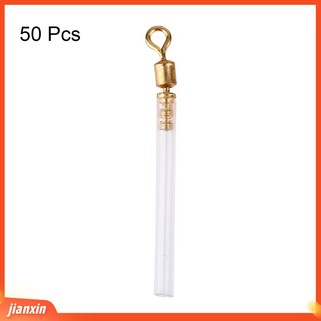 (In Stock) 50Pcs Pelampung Pancing Rotatable Transparan Ukuran Campur Pelampung Fish Tackle Bobber