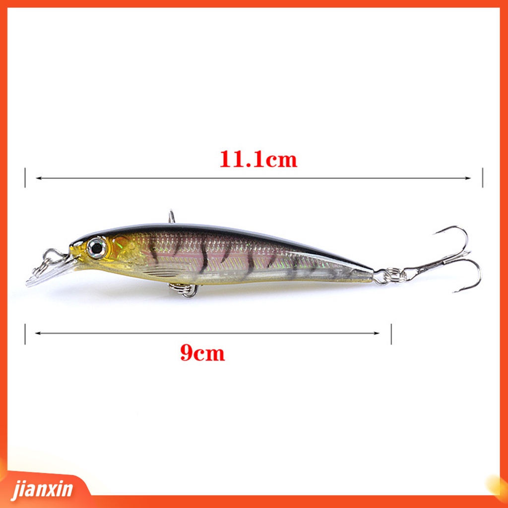 (In Stock) 9cm /7.3g Umpan Pancing Tajam Kait 3D Simulasi Fisheyes Reflektif Angling Lure Ikan Kecil Yang Tenggelam Umpan Buatan Memancing Luar Ruangan