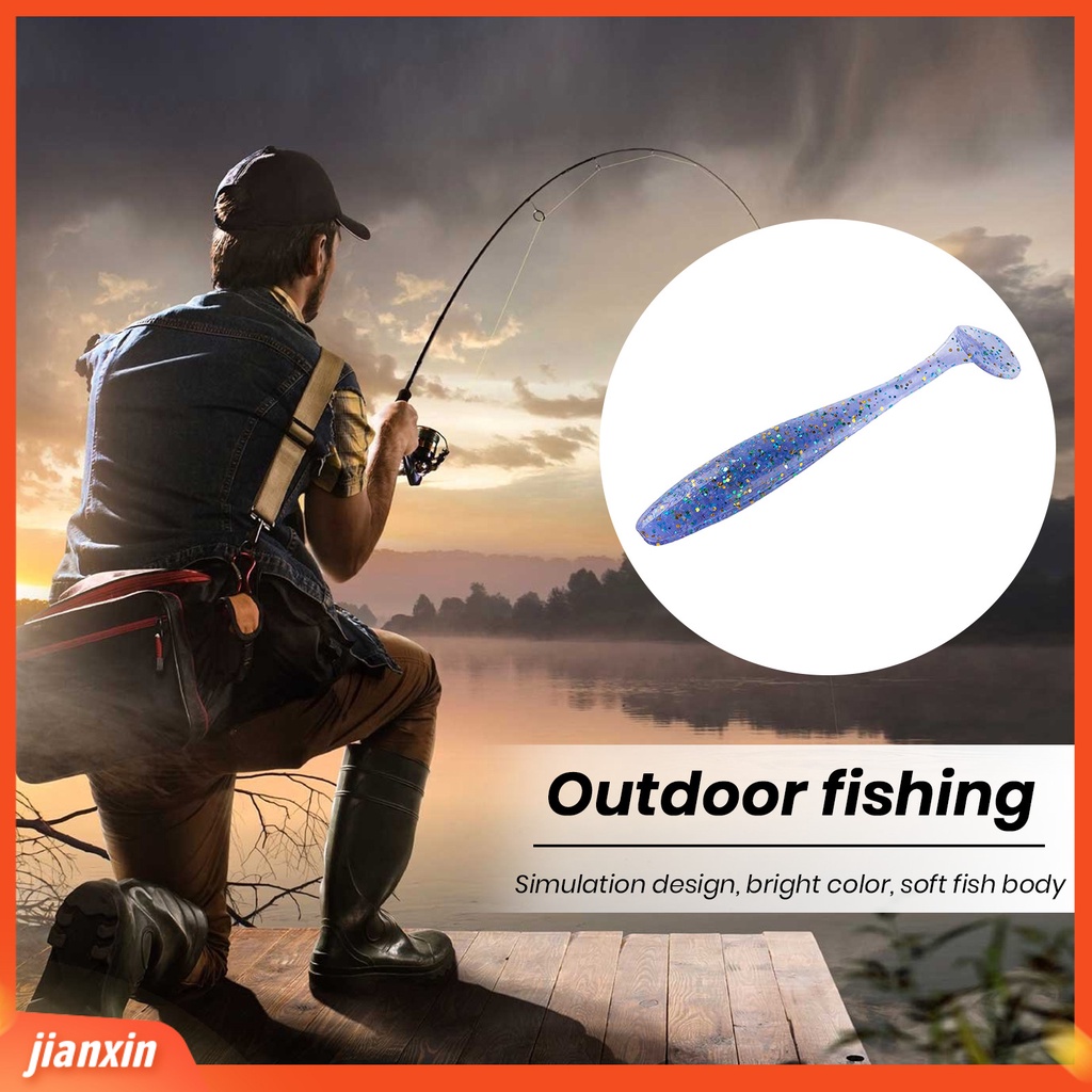 (In Stock) 12 Pcs Lure Soft Baits Simulasi T-Tail Swimbait Profesional Memancing Reusable Floating Bait Pike Bass Fishing Lures Fishing Tackle