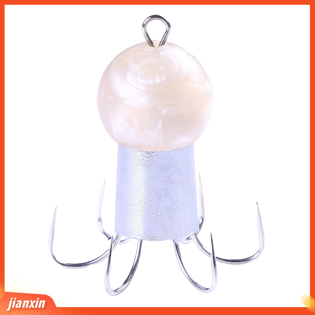 (In Stock) 6Pcs 62g Squid Hooks Portable Ultrasharp Metal Anti-Korosi 8cakar Gurita Memancing Kait Keras Palsu Umpan Untuk Memancing