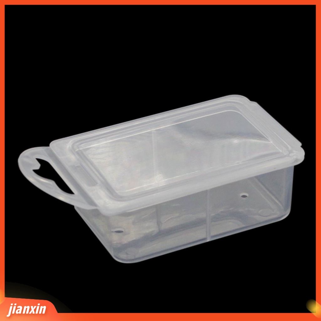 (In Stock) 10Pcs /Set Kotak Umpan Pancing Transparan Dengan Penutup Ringan Tahan Air Compact Square Fishing Storage Box Untuk Outdoor