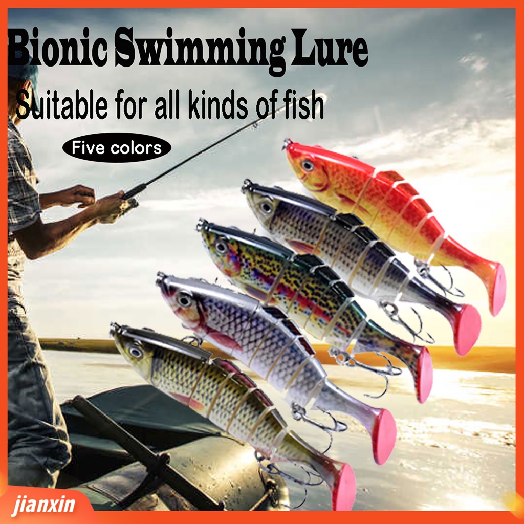 (In Stock) 5Pcs Multi Jointed Bionic Fishing Lure 6segments Renang Ikan Kecil Laut Mirip Hidup