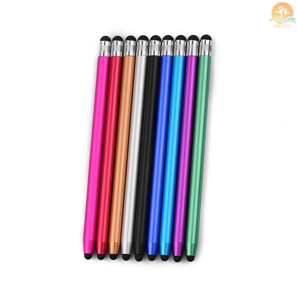 In Stock 2in1 Pen Stylus Touchscreen Universal Untuk Semua Tablet Touchscreen Handphone Dengan 8tips Karet Lembut Extra Tergantikan 4pcs 2Black/2Silver