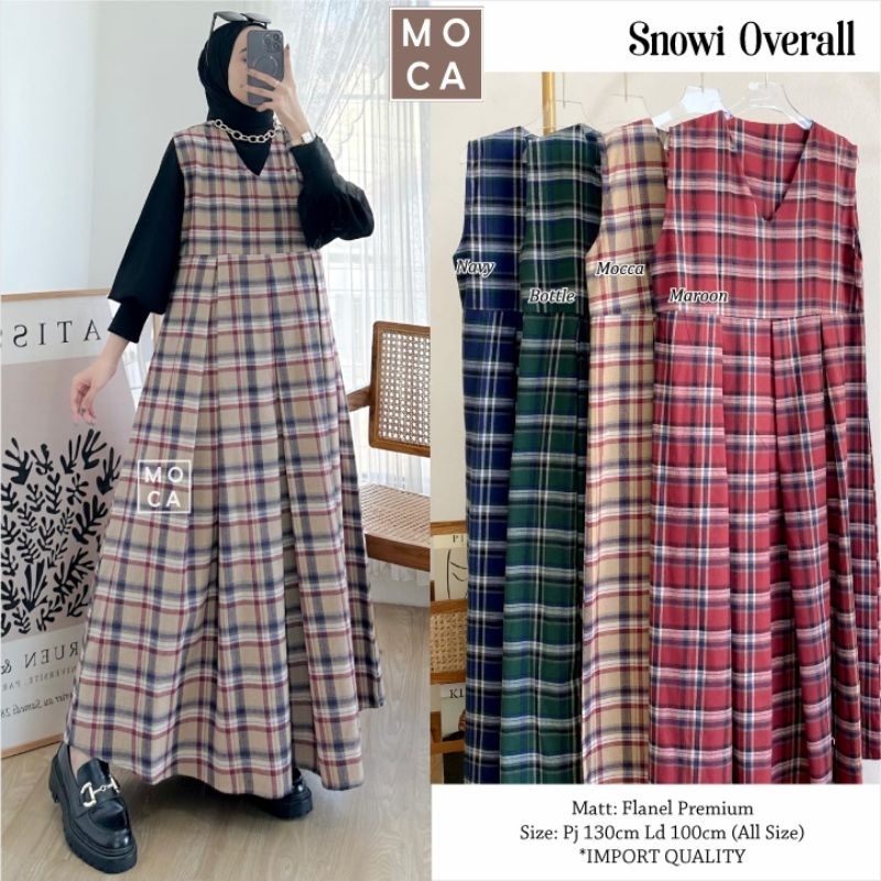 SNOWI OVERALL ORI MOCA | Ld100 Flanel Premium