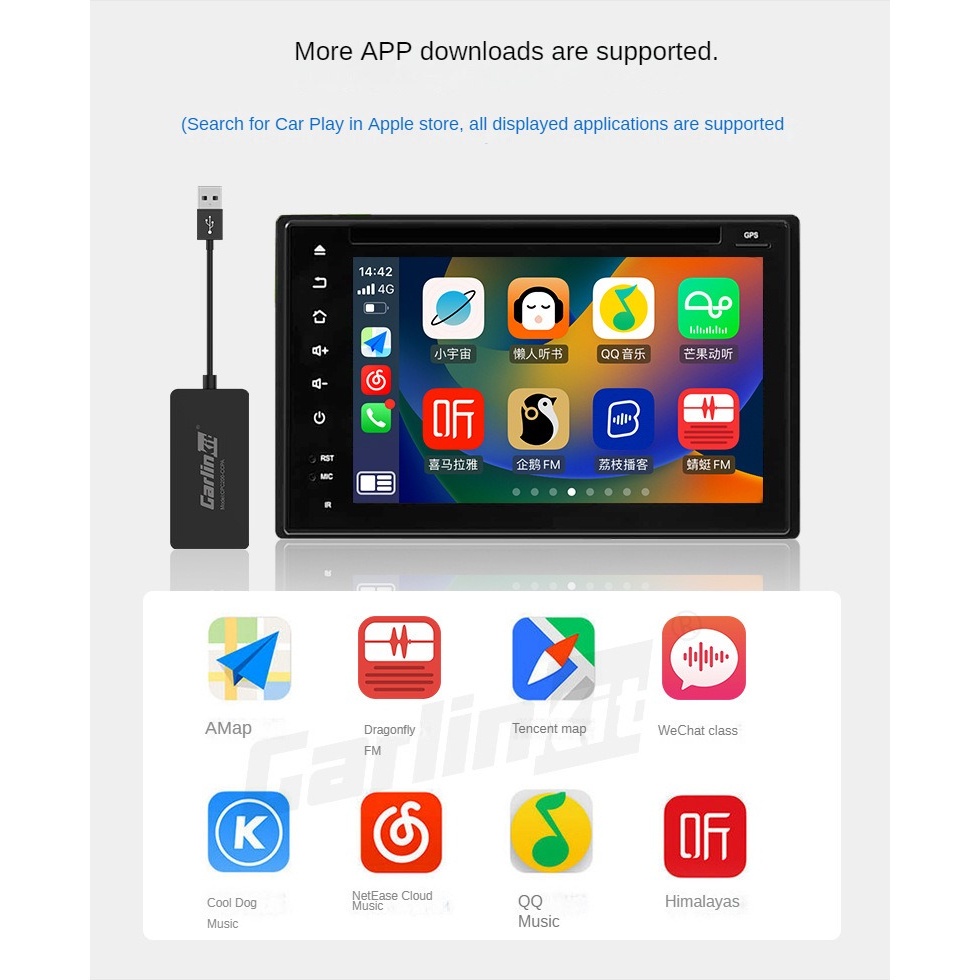 AKN88 - CARLINKIT Dongle Carplay Android Auto Headunit - Wireless CPC200-CCPA