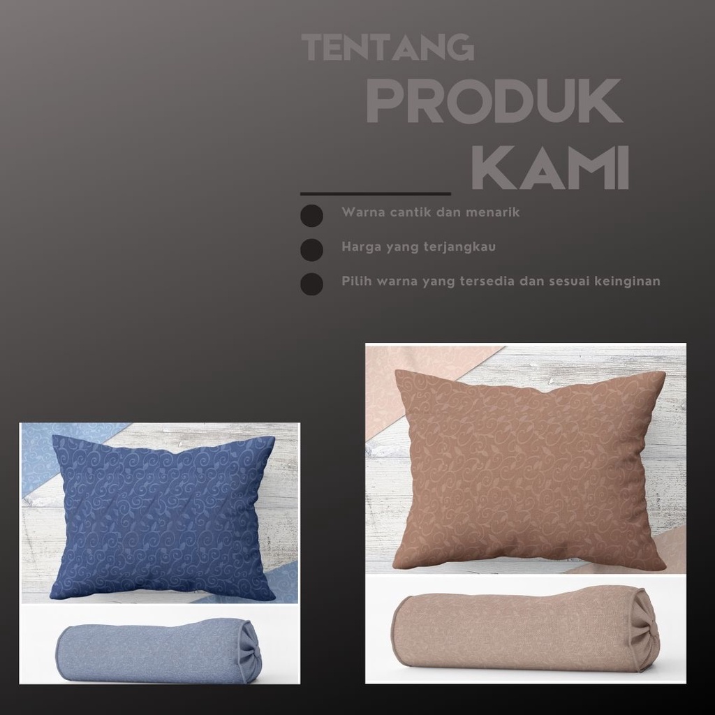 1 SET Sarung bantal/guling dewasa embos modern&amp;minimalsi terbaru