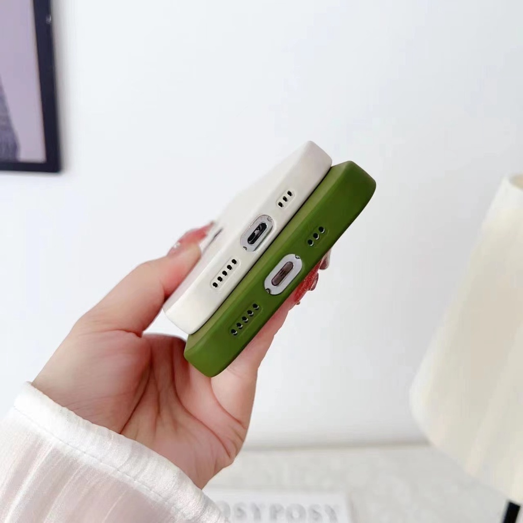 IPHONE Casing Ponsel Silikon Lembut Lensa Dua Warna Disambung Untuk Iphone14 13 12 11 Pro Max14 Plus Shockproof Case Cover