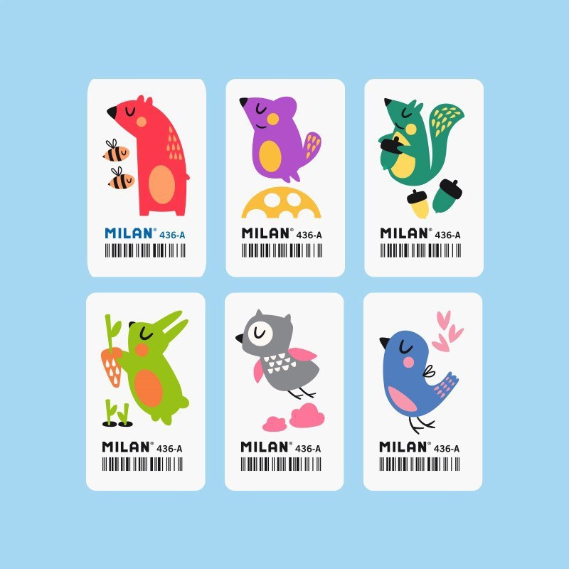 

[Artomas] Milan Erasers Synthetic Rubber with Animals Designs (1 Pcs) #CNM44A